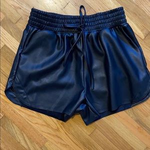 Vegan Leather Shorts
